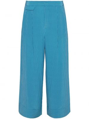 Relaxed fit pikčaste hlače Equipment modra