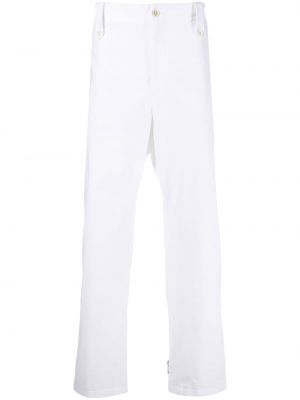 Βαμβακερό παντελόνι με ίσιο πόδι Alexander Mcqueen λευκό