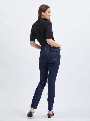 Priliehavé slim fit priliehavé skinny fit džínsy Orsay modrá