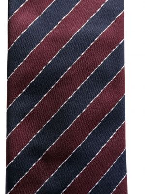 Pruhovaná hedvábná kravata s potiskem Zegna