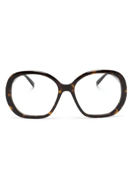 Oversized γυαλιά Stella Mccartney Eyewear καφέ