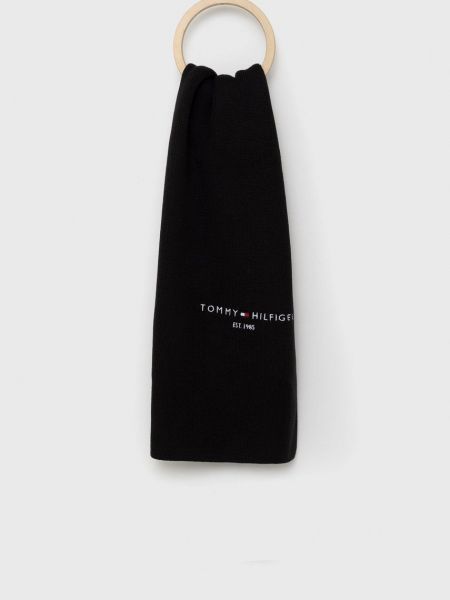 Bavlněný šátek Tommy Hilfiger černý