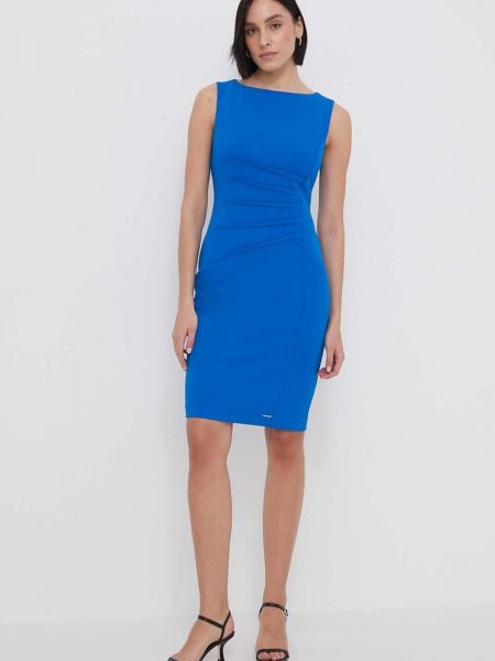 Uska mini haljina Calvin Klein plava