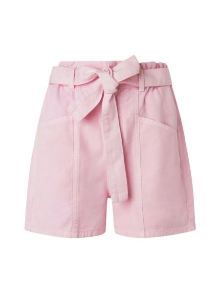 High waist jeans shorts Pepe Jeans pink