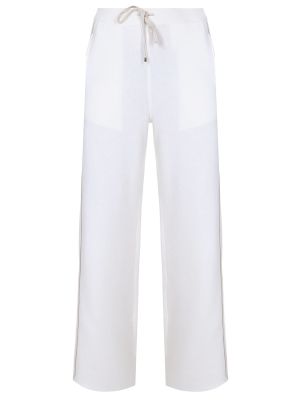 Шерстяные прямые брюки Lorena Antoniazzi белые
