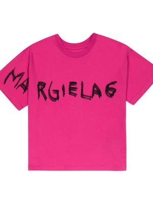 Trøje bomuld t-shirt for piger Mm6 Maison Margiela Kids pink