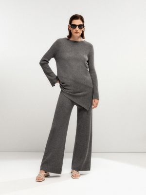 Pantalones culotte de punto Woman Limited El Corte Inglés gris