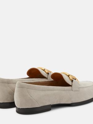 Pantofi loafer din piele de căprioară Tod's gri