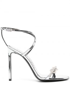 Sandali con cristalli Tom Ford argento
