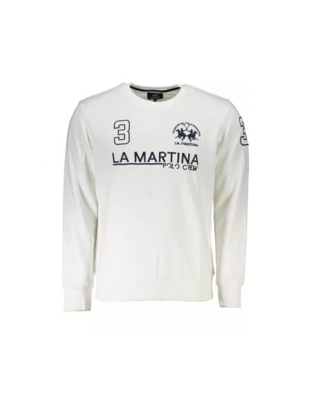 Sweatshirt mit stickerei La Martina weiß