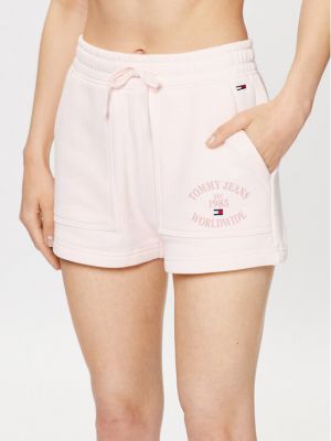 Sportske kratke hlače bootcut Tommy Jeans ružičasta