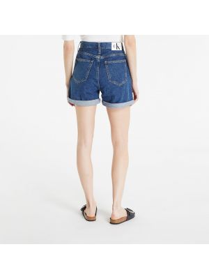 Džíny mom fit Calvin Klein - Modrá