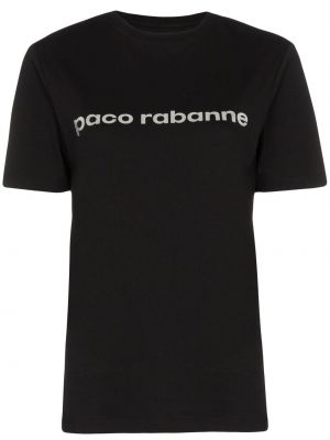 T-shirt à imprimé Rabanne noir