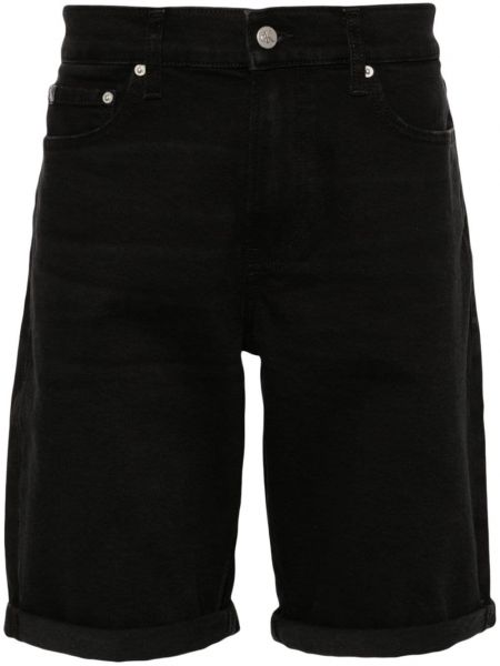 Τζιν σορτς Calvin Klein Jeans μαύρο