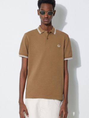 Tricou polo din bumbac Fred Perry maro