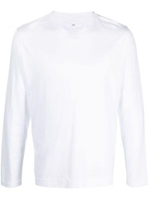 T-shirt en coton avec manches longues Fedeli blanc
