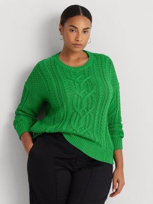 Jersey de algodón de tela jersey Lauren Ralph Lauren Woman verde