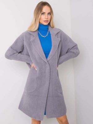 Παλτό από μαλλί αλπάκα Fashionhunters γκρι