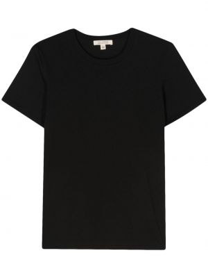 Βαμβακερή μπλούζα με στρογγυλή λαιμόκοψη Nili Lotan μαύρο