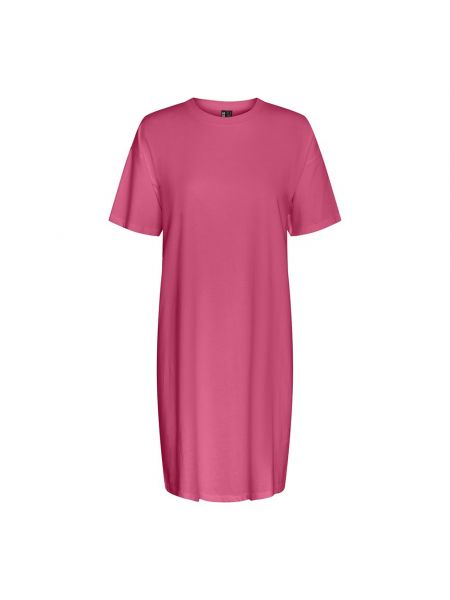 Платье мини с коротким рукавом Pieces розовое