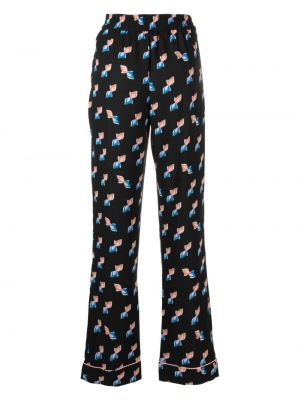 Pantalon à imprimé à motif géométrique Dvf Diane Von Furstenberg noir