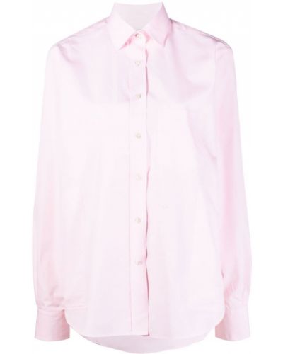 Памучна риза Saks Potts розово