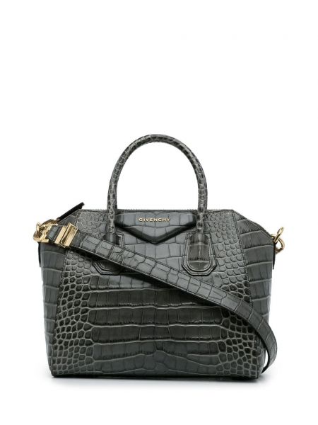 Kožna torbica Givenchy Pre-owned siva