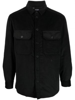 Pikowana koszula bawełniana Neil Barrett czarna