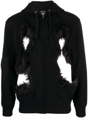 Mikina s kapucí jersey Comme Des Garçons černá