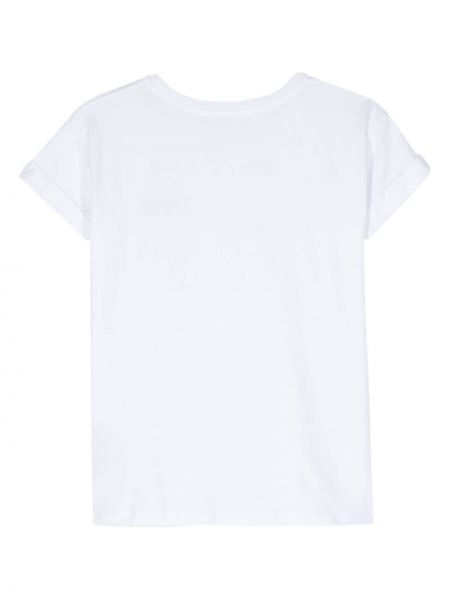 Siuvinėtas marškinėliai Barbour balta