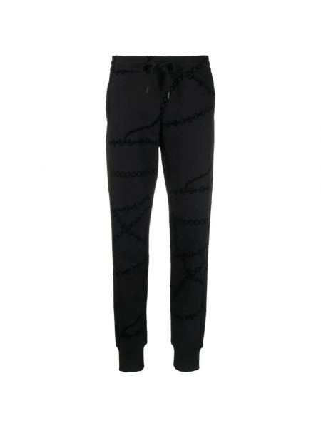 Spodnie sportowe Versace Jeans Couture czarne