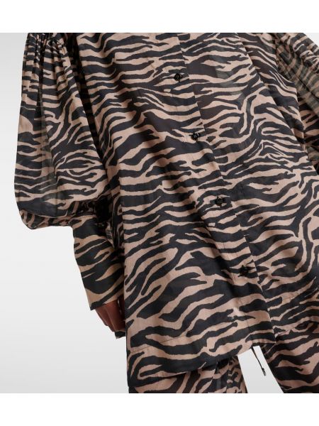 Oversized košeľa s potlačou so vzorom zebry The Attico