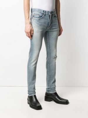 Skinny džíny s oděrkami Saint Laurent modré