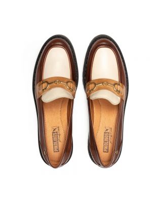 Loafers con plataforma con tachuelas Pikolinos marrón