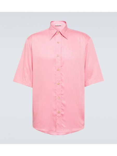 Ριγέ πουκάμισο Acne Studios ροζ