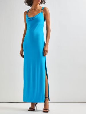 Džerzej viskózové midi šaty Versace modrá