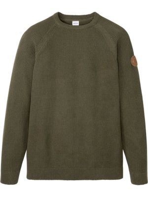 Зеленый хлопковый свитер John Baner Jeanswear