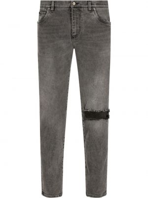 Slank nødlidende stretch jeans Dolce & Gabbana grå