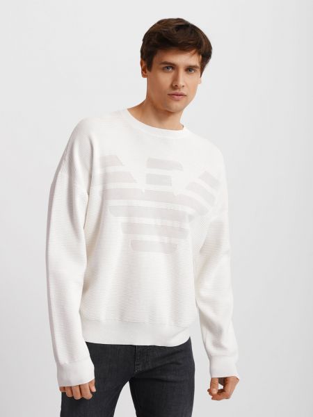 Белый пуловер Emporio Armani