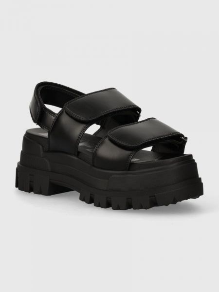 Czarne sandały na platformie Buffalo