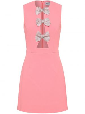 Mini šaty s mašľou Rebecca Vallance ružová