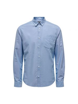 Slim fit hemd Only & Sons blau