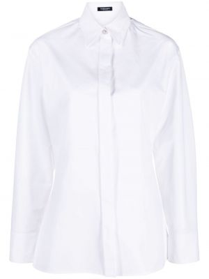 Chemise en coton avec manches longues Versace blanc