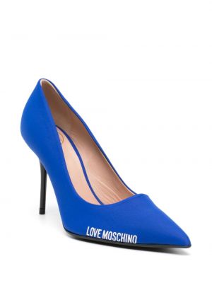 Czółenka z nadrukiem Love Moschino niebieska
