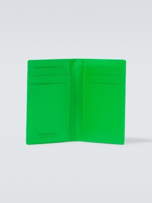 Kožená peňaženka Bottega Veneta zelená