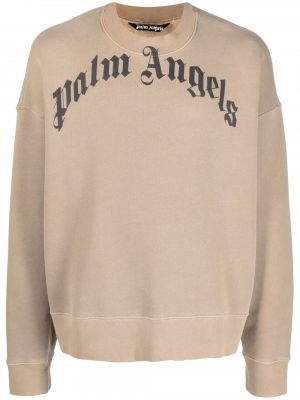 Raštuotas džemperis Palm Angels smėlinė