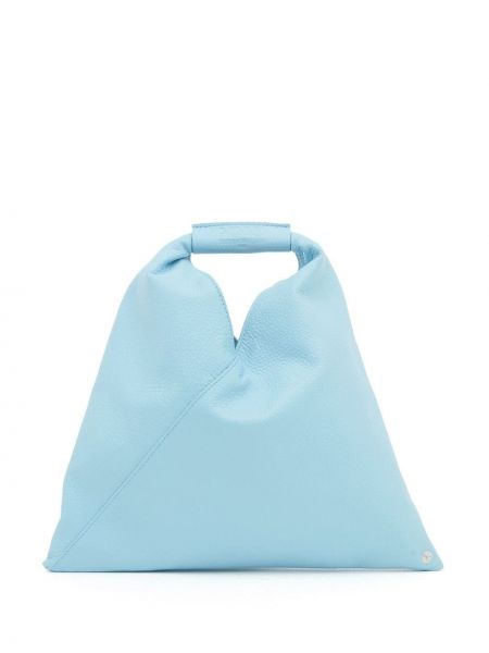 Δερμάτινη τσάντα shopper Mm6 Maison Margiela μπλε