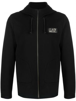 Hoodie mit reißverschluss Ea7 Emporio Armani schwarz