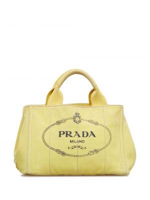 Τσάντα χιαστί Prada Pre-owned κίτρινο