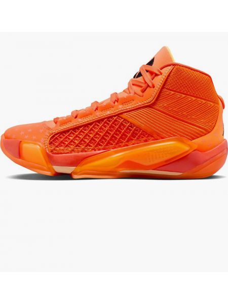 Кроссовки со звездочками Air Jordan оранжевые